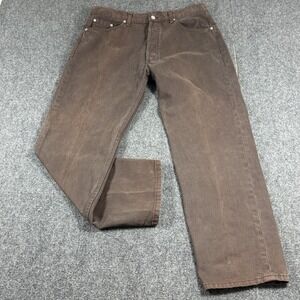 Vintage 90s Y2K Levis 501 Brown Jeans Faded Made in USA Fits 36x31* Levi RARE